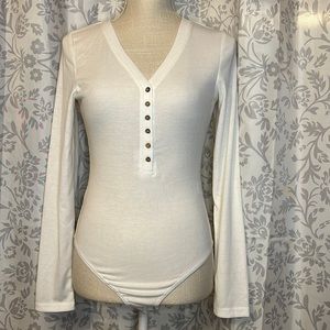 White Longsleeve Bodysuit